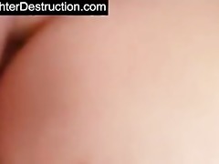 young daughter abased in her throat and pussy